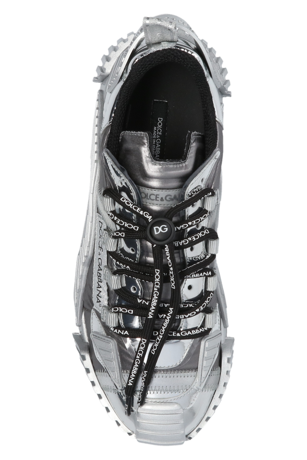 【関税＆送料込み】Dolce & Gabbana 'Ns 1' Grey Nylon Blend Mixed-materials NS1 slip-on sneakers in Grey for Women